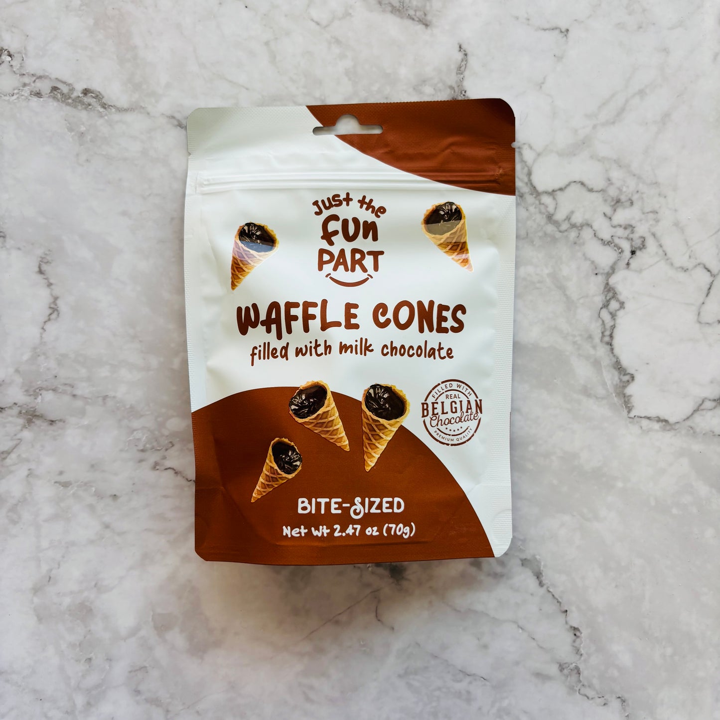 Chocolate Filled Mini Waffle Cones