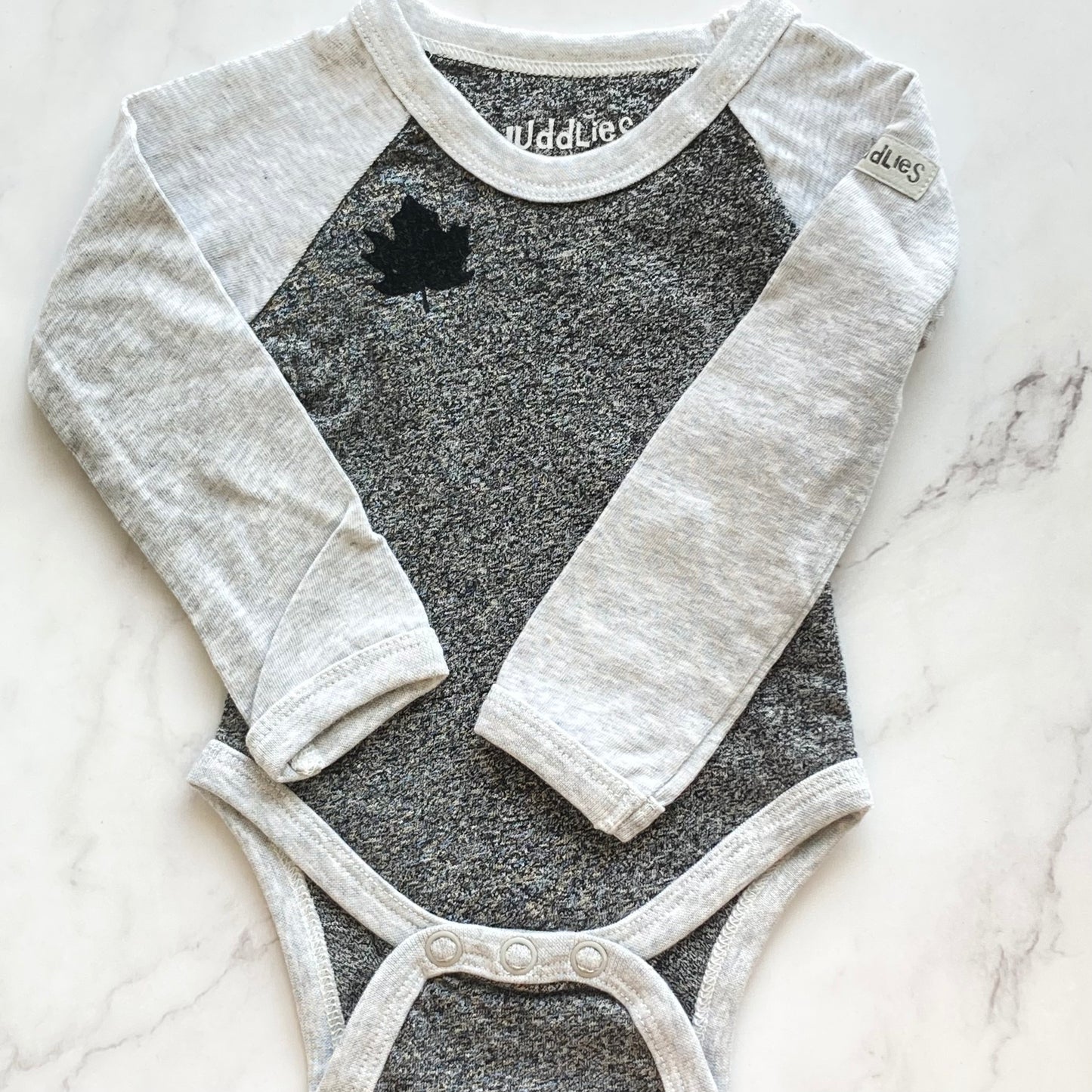 Long sleeved onesie for baby