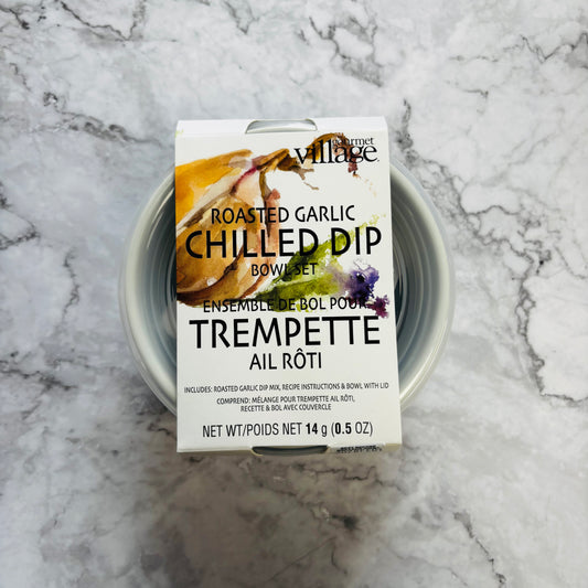 Roasted Garlic Chilled Dip with Ceramic Bowl