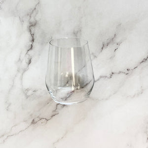 Stemless wine glass