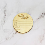 Baby announcement/milestone disks